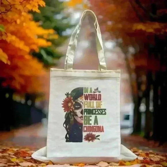 Canvas Tote Bag (Chingona) Size 14x16 - Picture 1 of 2